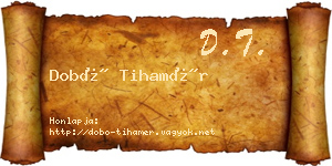 Dobó Tihamér névjegykártya